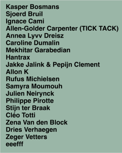 Vierde aankondiging van 20 deelnemers